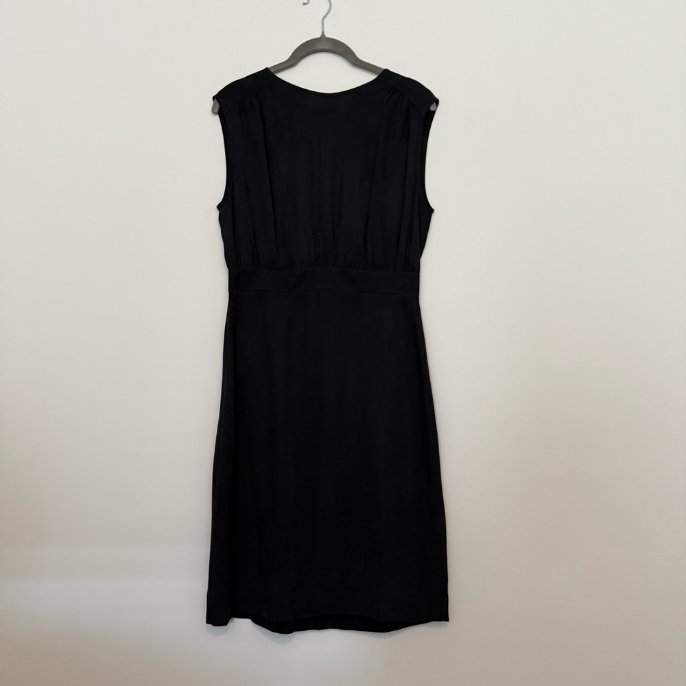 J. Crew Elegant Black Sleeveless Dress. Back Zipper and Vent.